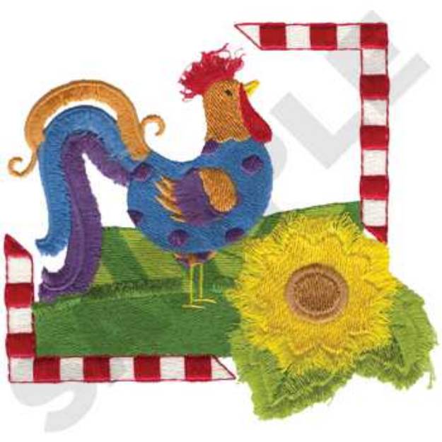 Picture of Fringe Country Rooster Machine Embroidery Design