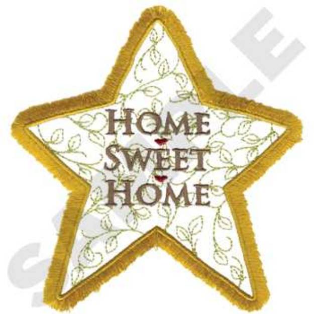 Picture of Sweet Home Fringe Machine Embroidery Design