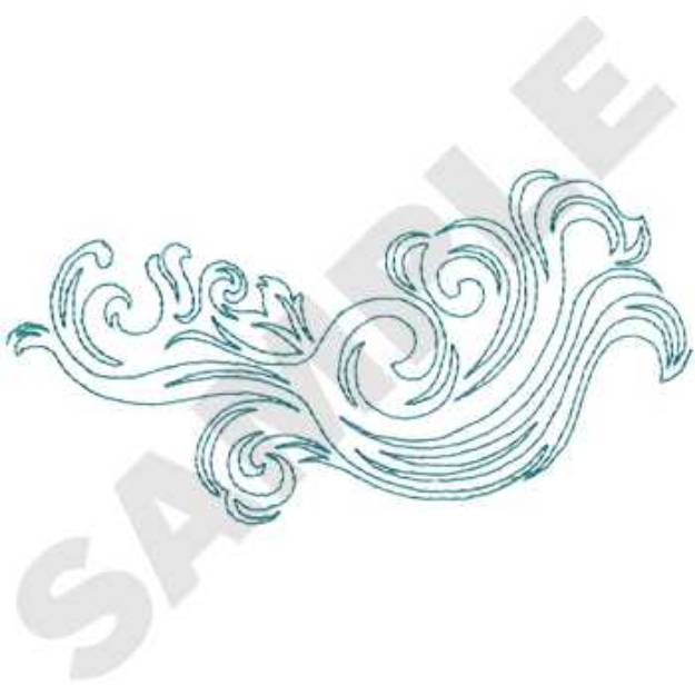 Picture of Waves Machine Embroidery Design