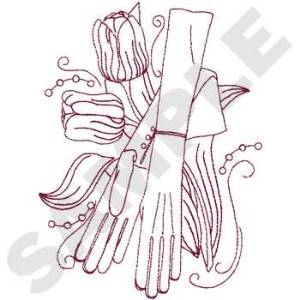 Picture of Victorian Gloves Machine Embroidery Design