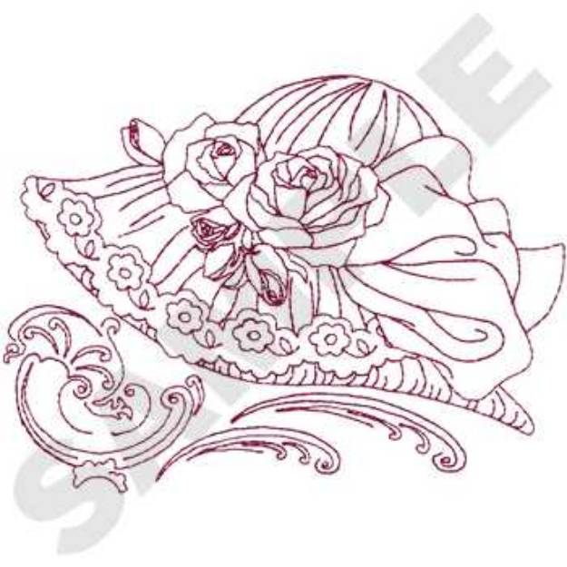 Picture of Victorian Hat Machine Embroidery Design