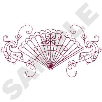 Victorian Fan Machine Embroidery Design