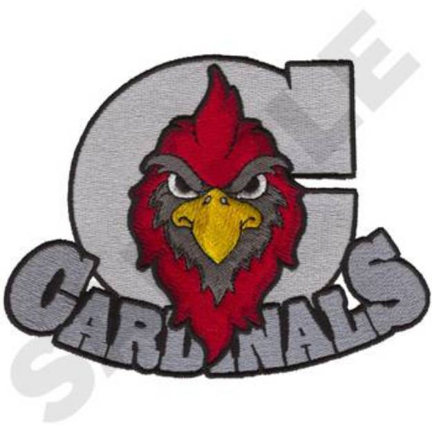 Picture of Cardinal Mascot Machine Embroidery Design