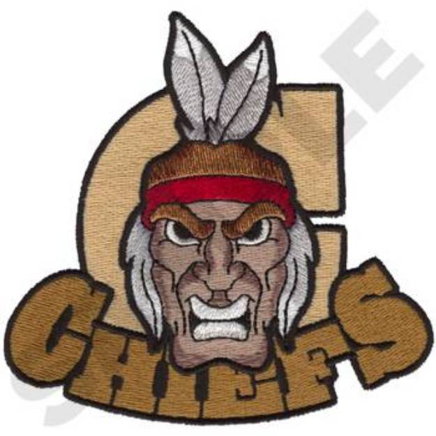 Picture of Chiefs Mascot Machine Embroidery Design