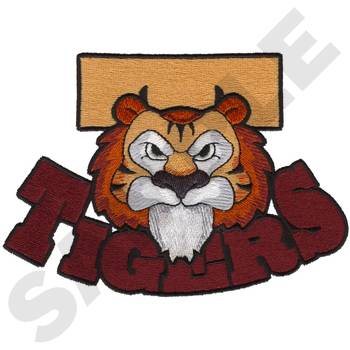 Tiger Mascot Machine Embroidery Design