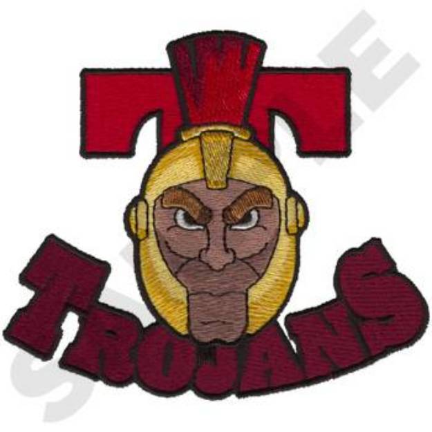 Picture of Trojan Mascot Machine Embroidery Design