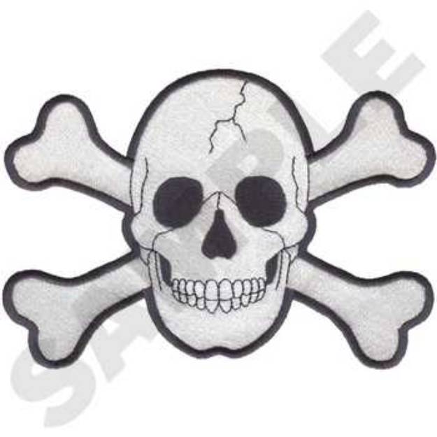 Picture of Skull And Crossbones Machine Embroidery Design