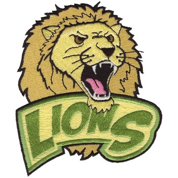 Lion Sports Mascot Machine Embroidery Design