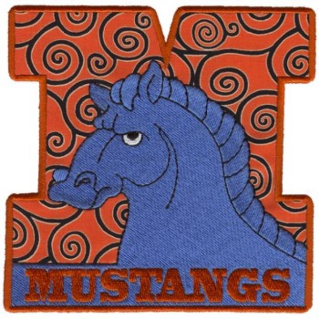 Picture of Mustang Applique Machine Embroidery Design