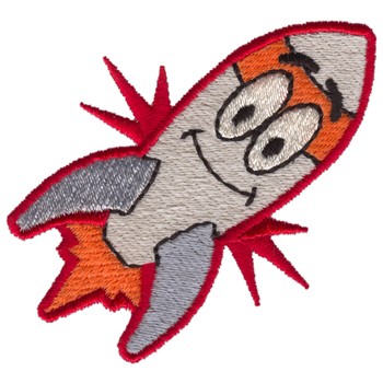 Rocket Mascot Machine Embroidery Design