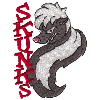 Skunk Mascot Machine Embroidery Design