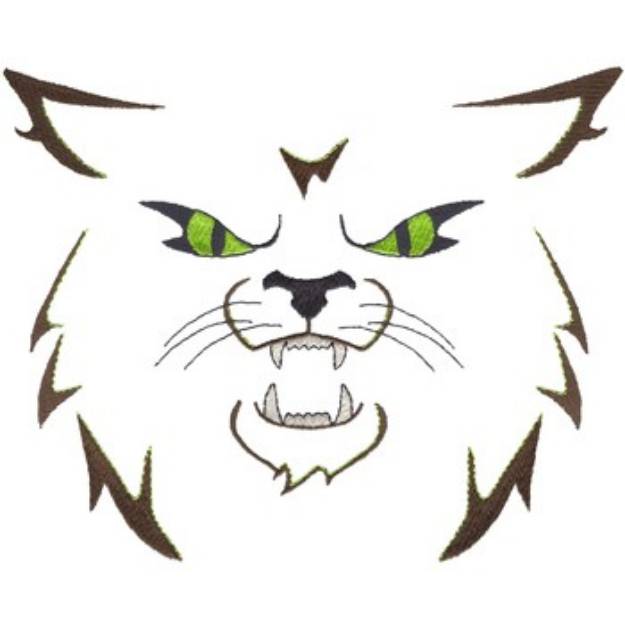 Picture of Wildcat Outline Mascot Machine Embroidery Design