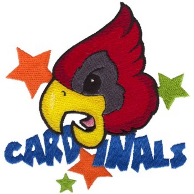 Picture of Cardinals Mascot Machine Embroidery Design