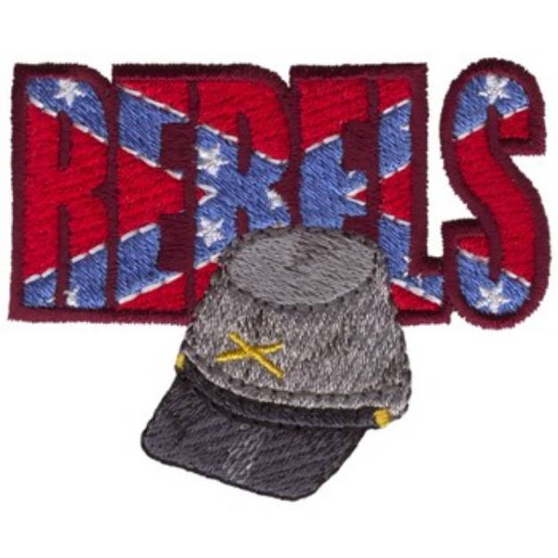 Picture of Rebels Mascot Machine Embroidery Design