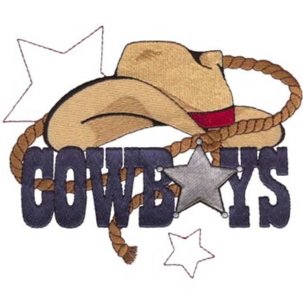 Picture of Cowboys Machine Embroidery Design