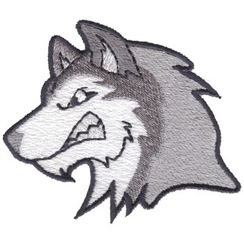 Huskies Emblem Machine Embroidery Design