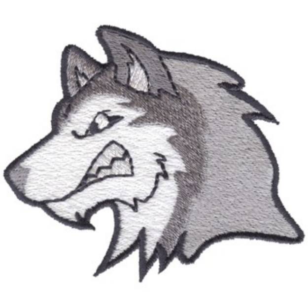 Picture of Huskies Emblem Machine Embroidery Design