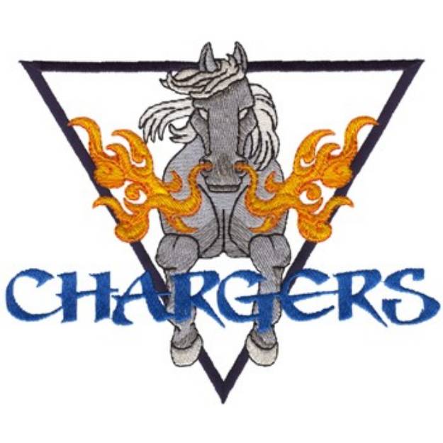 Picture of Chargers Emblem Machine Embroidery Design