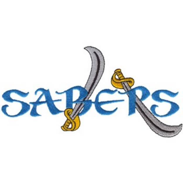 Picture of Sabers Emblem Machine Embroidery Design