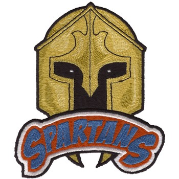Spartans Emblem Machine Embroidery Design