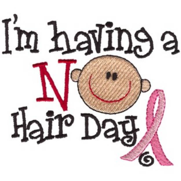 Picture of A No Hair Day Machine Embroidery Design