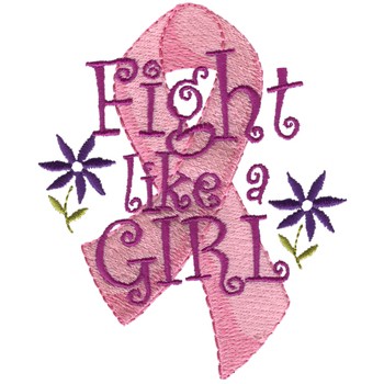 Fight Like A Girl Machine Embroidery Design