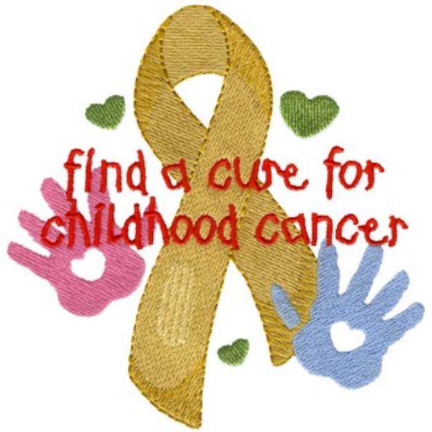 Picture of Childhood Cancer Machine Embroidery Design