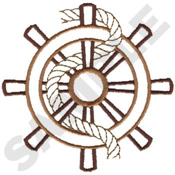 Ships Wheel Machine Embroidery Design
