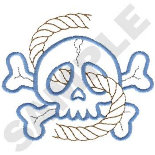 Picture of Skull And Rope Machine Embroidery Design