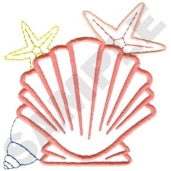 Sea Shell Machine Embroidery Design
