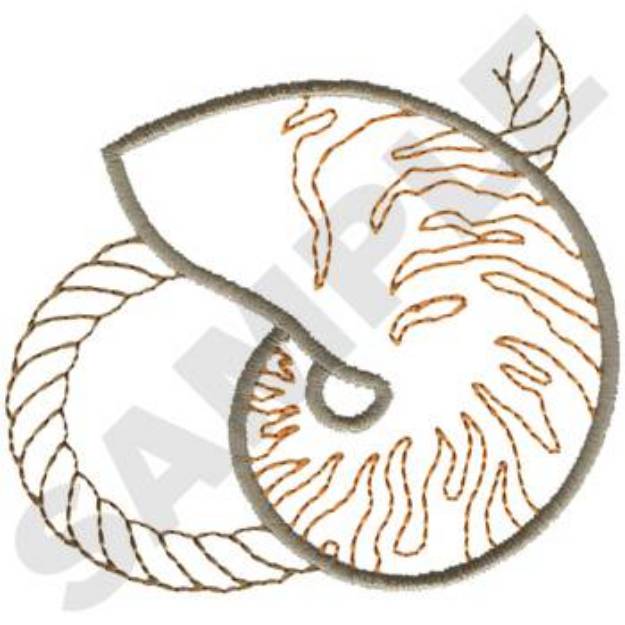 Picture of Nautilus Shell Machine Embroidery Design