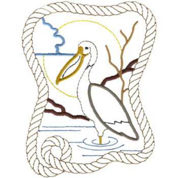 Picture of Pelican Machine Embroidery Design