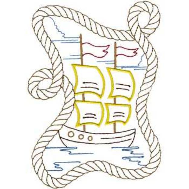 Picture of Old Ship Machine Embroidery Design