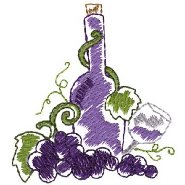 Picture of Wine Logo Machine Embroidery Design