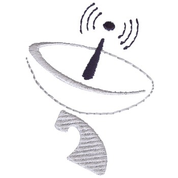 Satellite Dish Machine Embroidery Design