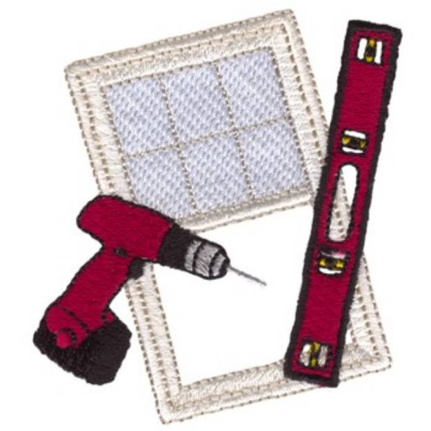 Picture of Window Installer Logo Machine Embroidery Design