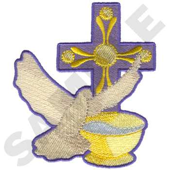 Baptism Logo Machine Embroidery Design