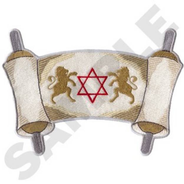 Picture of Torah Scroll Machine Embroidery Design