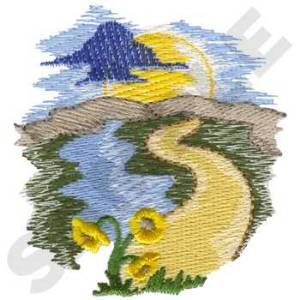 Picture of River Scene Machine Embroidery Design