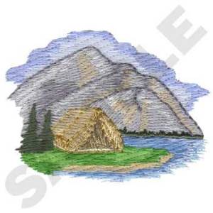 Picture of Tent In The Mountains Machine Embroidery Design