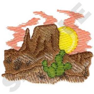 Picture of Mesa Scene Machine Embroidery Design