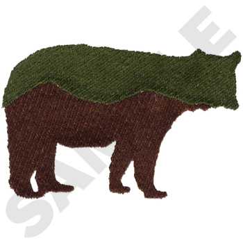 Bear Outline Machine Embroidery Design