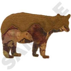 Picture of Bear Applique Machine Embroidery Design