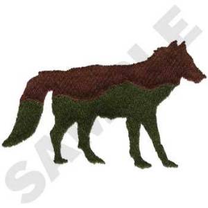 Picture of Wolf Silhouette Machine Embroidery Design