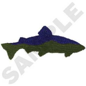 Picture of Fish Silhouette Machine Embroidery Design