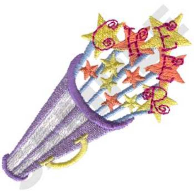 Picture of Cheer Megaphone Machine Embroidery Design