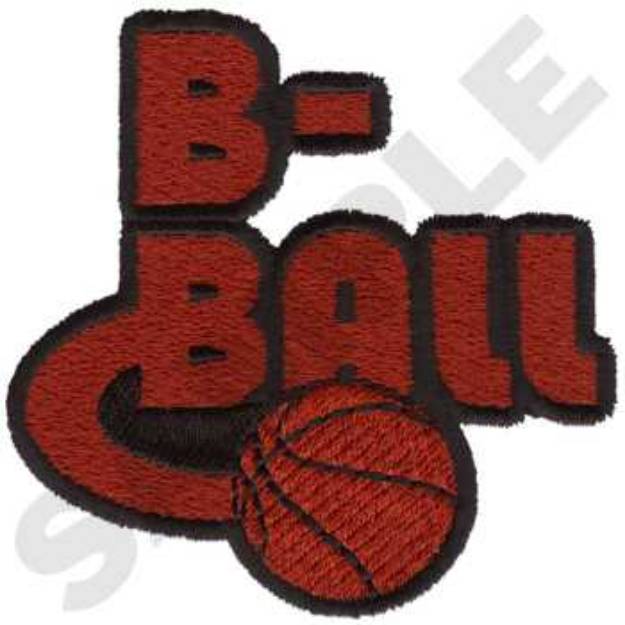 Picture of B-ball Machine Embroidery Design