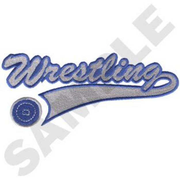 Picture of Wrestling  Logo Machine Embroidery Design