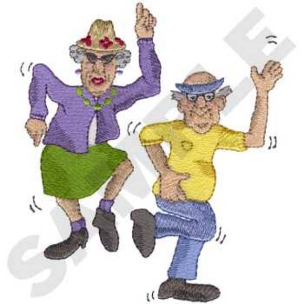 Picture of Madge And  Pete Dancing Machine Embroidery Design