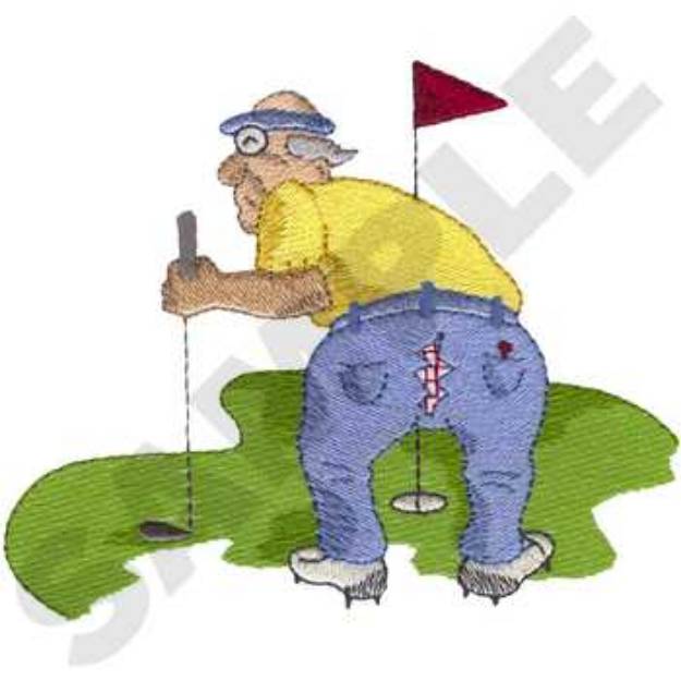 Picture of Golfing Pete Machine Embroidery Design